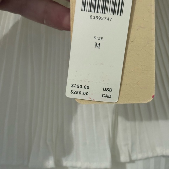 NWT anthropology Elegant White Ruffle Strapless Dress size M - Picture 5 of 6